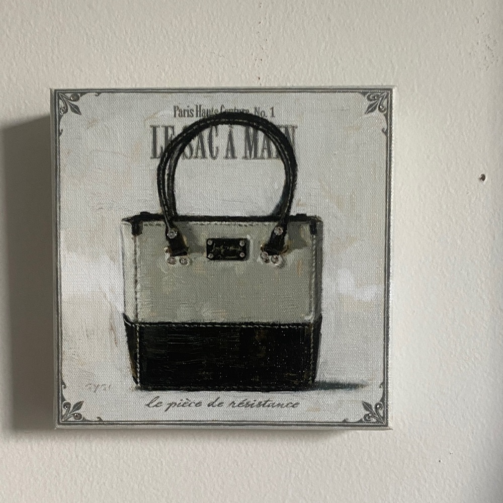 Black and White Handbag Art Print